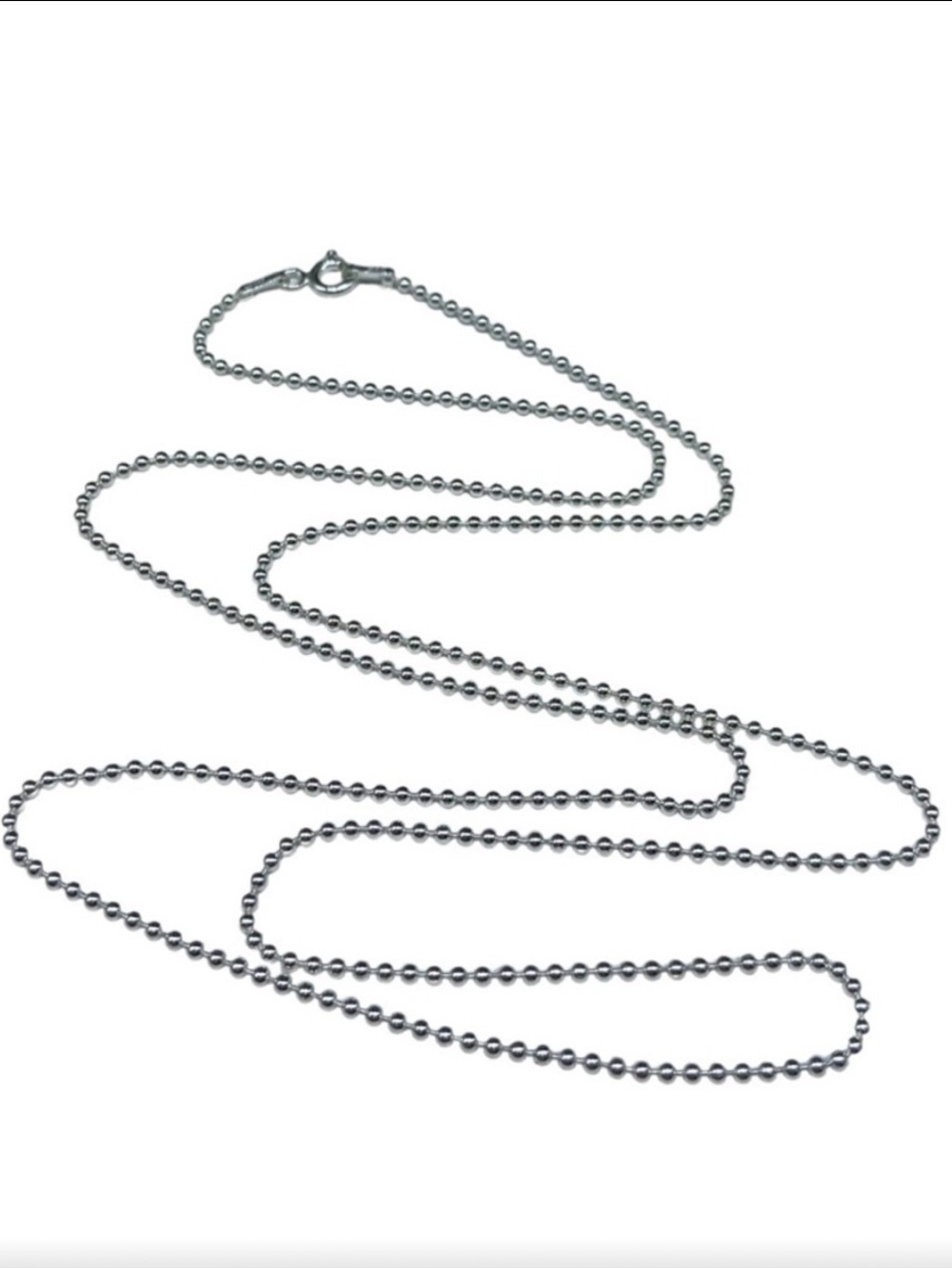 Sterling Silver Ball Chain Necklace - Silver